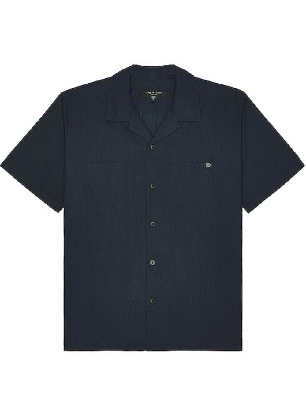 rag & bone Navy Short-Sleeve Button-Down Camp Shirt
